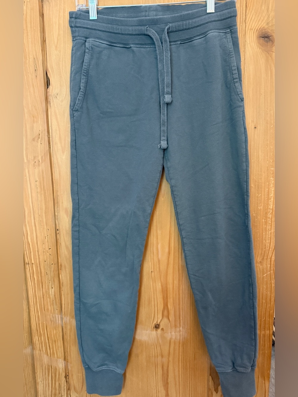American Giant Women's French Terry Joggers in Slate Blue